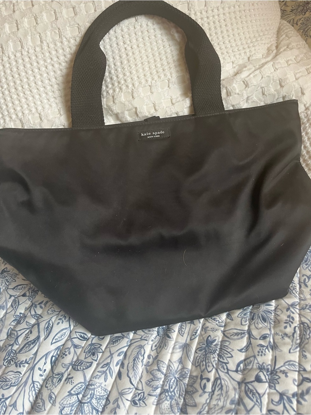 Kate Spade Black Nylon Tote with Top Handles